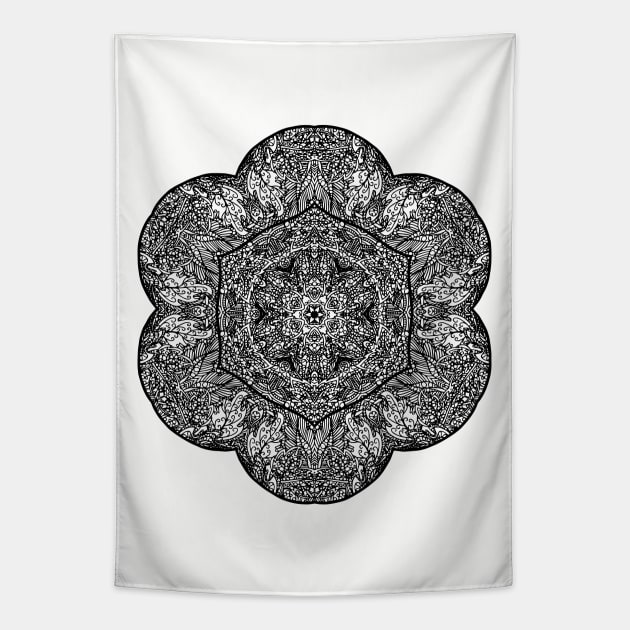 Forest Mandala Tapestry by ElviraDraat