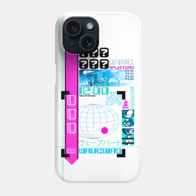 Y2K White Neon Wavebird Phone Case by RebelTaxi
