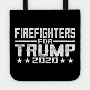 Firefighters For Trump 2020 Thin Red Line American Flag Tote