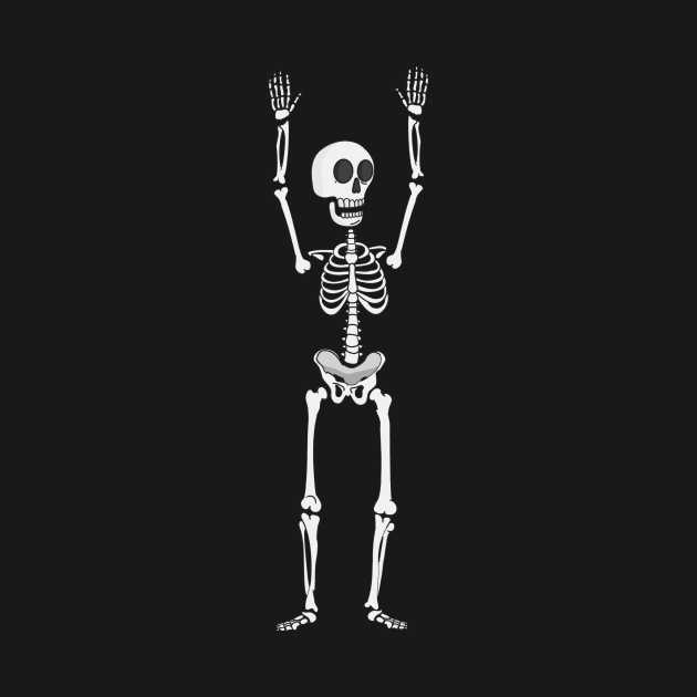Skeleton Vector Clipart Skeleton Holding His Hand Up Both Hands Up by StacysCellar