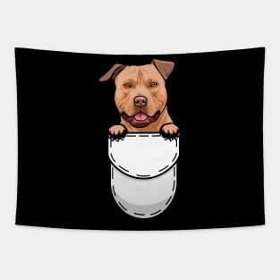 Pit Bull Pocket Dog Tapestry