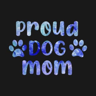proud dog mom watercolor blue T-Shirt
