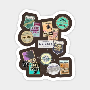 Souvenir Travel Stickers - Nambian charcoal colour Magnet