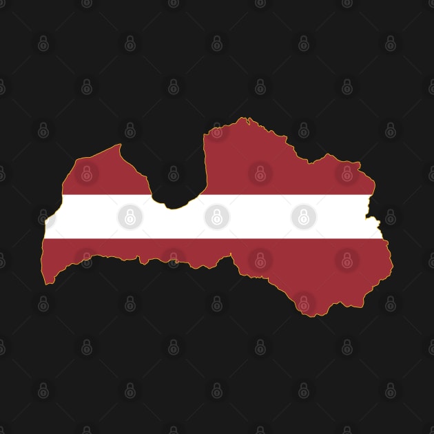 Latvia Flag Map by Historia