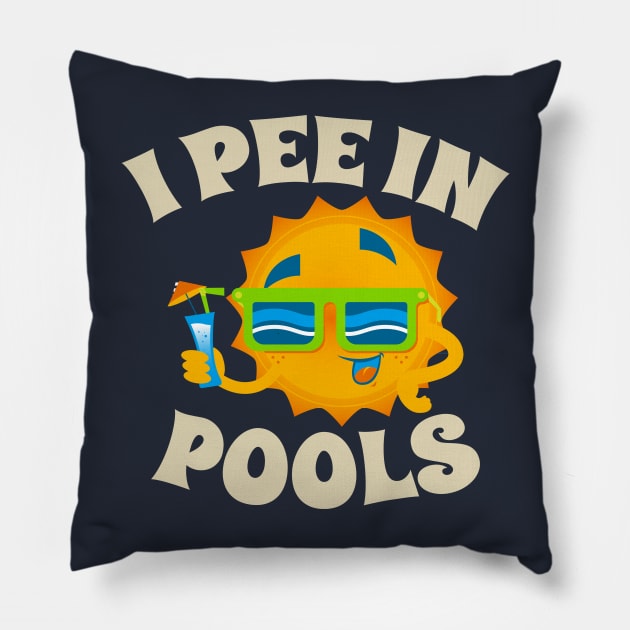 i pee in pools - sun cool .AL Pillow by CoinDesk Podcast