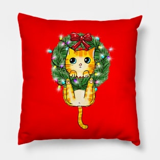 Funny Christmas Cat - Merry Catmas Pillow