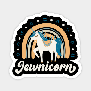 Jewnicorn Jewish Unicorn Menorah Hanukkah Magnet