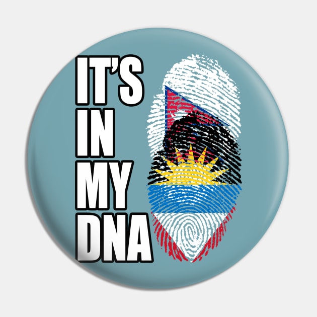 Antiguan And Nepalese Mix DNA Flag Heritage Pin by Just Rep It!!