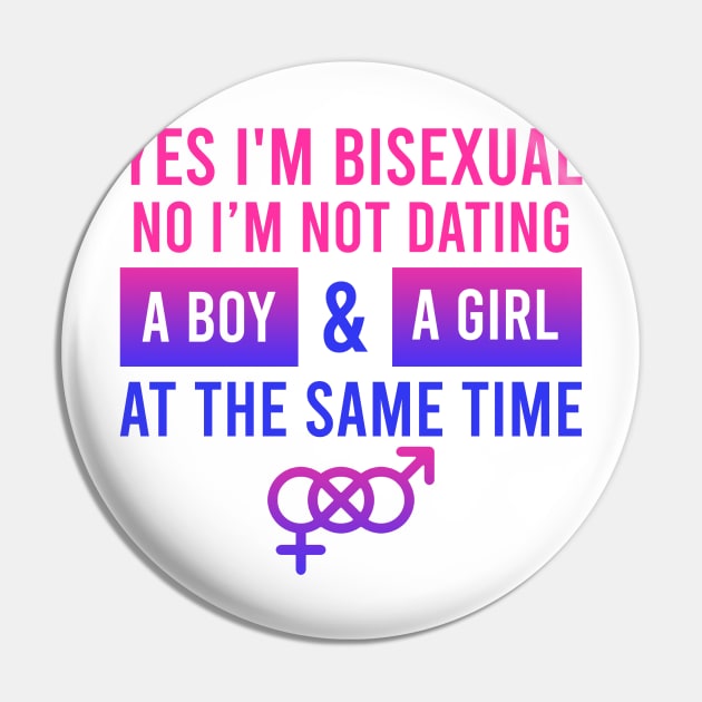 Not Dating Boy and Girl Together Bisexual Gift Pin by Mesyo