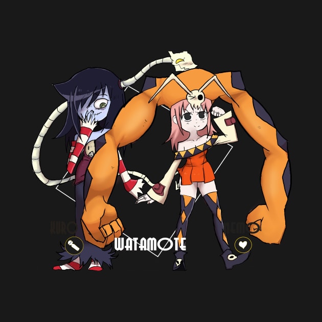 watamote x skullgirls by kurokihollow