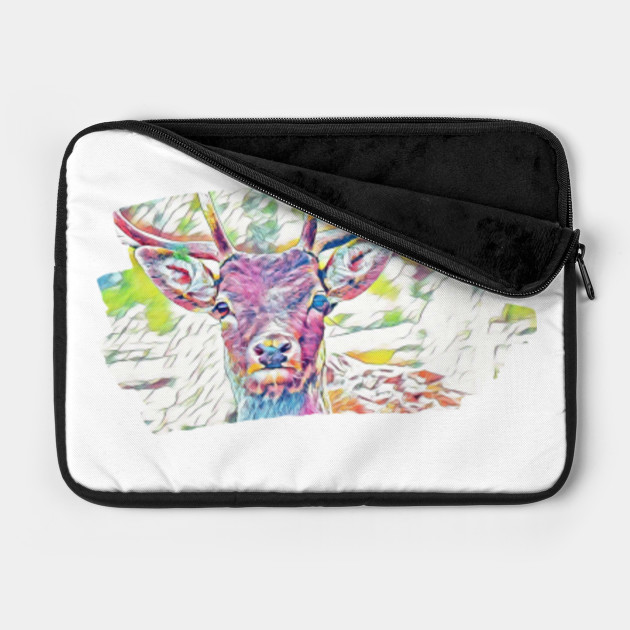 Colorful Deer Art Painting Antler Buck Wildlife Cervus Horns