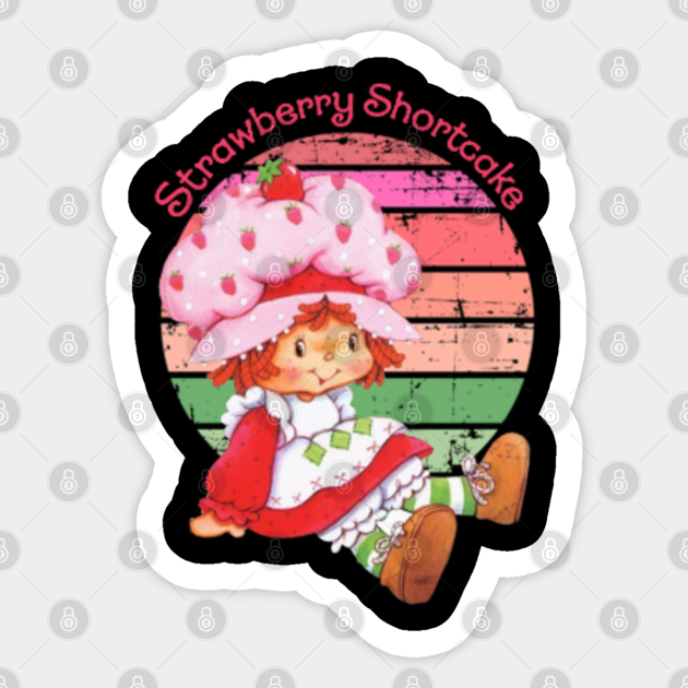 Vintage Cute Strawberry - Strawberry Shortcake - Sticker