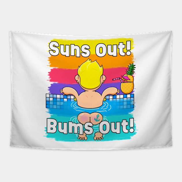 Sun out! Bums out! Tapestry by LoveBurty