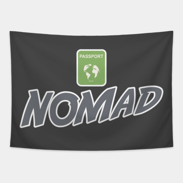 Nomad World Traveler Jetsetter Expat Freelancer Tapestry by Grassroots Green