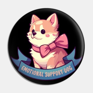 Kawaii Emotional Support Dog Pin