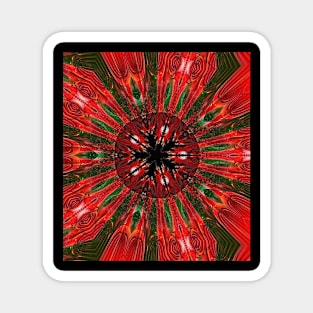 Christmas Kaleidoscope Festive Design Magnet