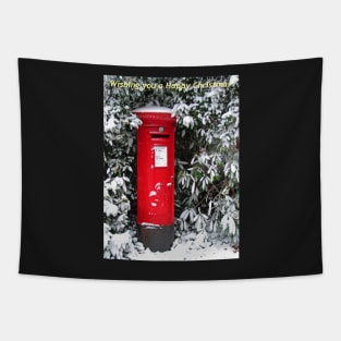 Post Box Christmas Card Tapestry