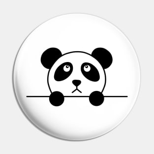 Cute Grumpy Panda Peekaboo Pin