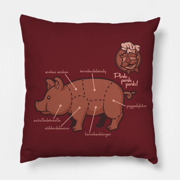 Pork Pork Pork Pillow by chocopants