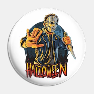 Halloween Season Scary Horor Devil Man Pin