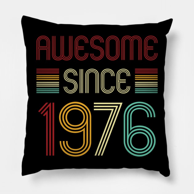 Vintage Awesome Since 1976 Pillow by Che Tam CHIPS