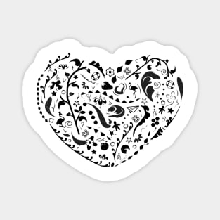 Heart shaped graphic pattern Magnet