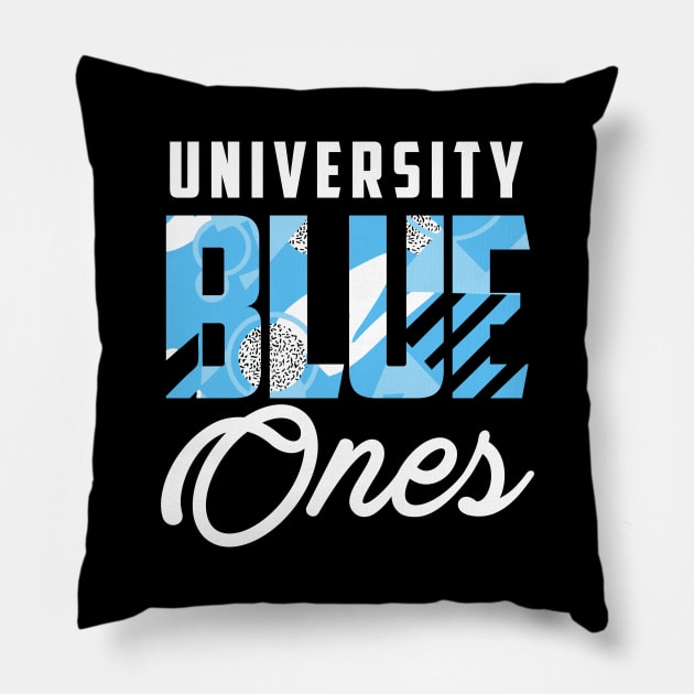 University Blue Ones Pillow by funandgames