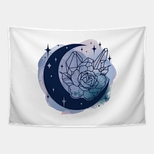 Crystal Moon Flower Tapestry