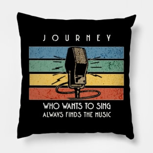 journey /vintage microphone Pillow