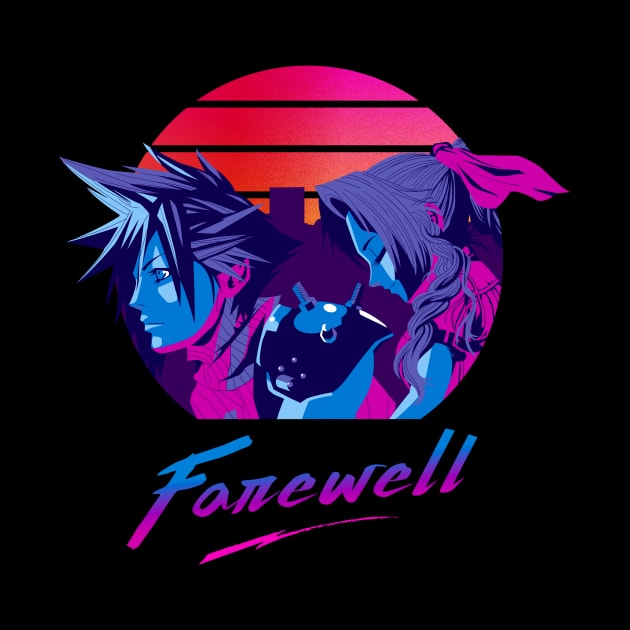 Farewell Cloud X Aerith 80s by geekmethat