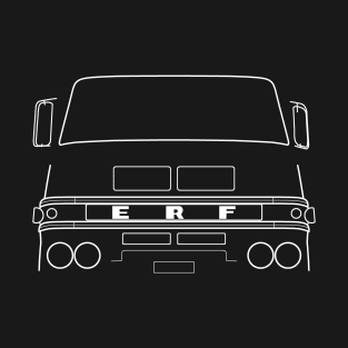 ERF LV classic 1960s lorry white outline graphic T-Shirt