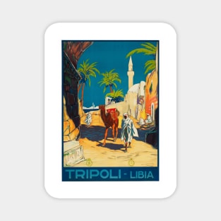 Tripoli, Libya - Vintage Travel Poster Design Magnet