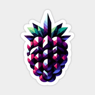 Abstract Blackberry: Geometric Berry Design Magnet