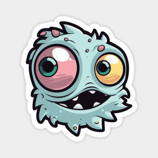 Little Monster Creature, Green And Kawaii Cute Magnet