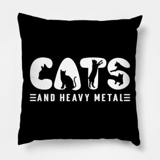 Cats And Heavy Metal Pillow