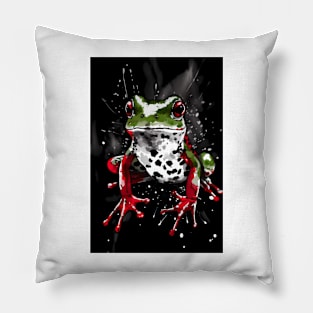 Australian Green Frog Painting Pillow