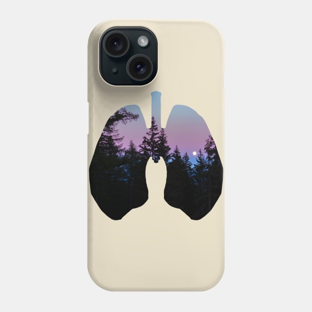 Night Jungle Lungs design Phone Case by Aziz