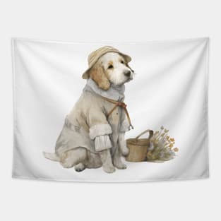 Puppy dog in outfit Tapestry