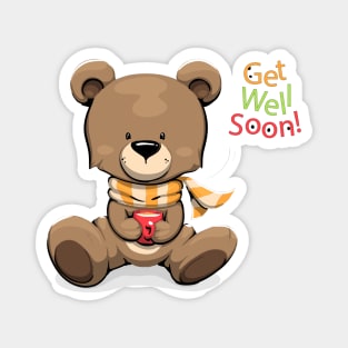 Get Well Soon Cute Bear Magnet