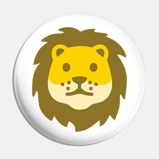 Lionface Emoticon Pin