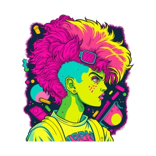 90's Pop Art Punk Girl Character T-Shirt