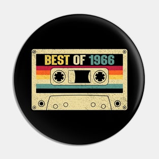 Best Of 1966 58th Birthday Gifts Cassette Tape Vintage Pin