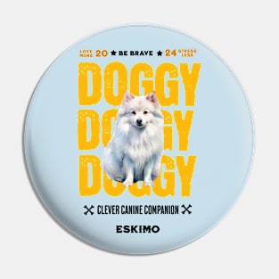 Doggy Eskimo Dog Pin