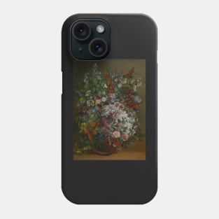 Bouquet of Flowers in a Vase - Gustave Courbet Phone Case