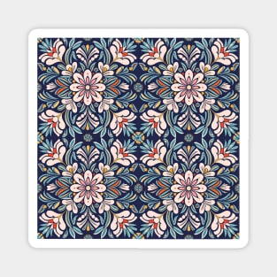 Vector Tulip Flower Pattern Magnet