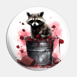 Raccoon in a trash Valentines Day Pin