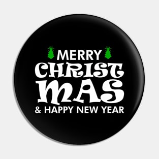 Merry christmas and happy new year  Christmas gift Pin