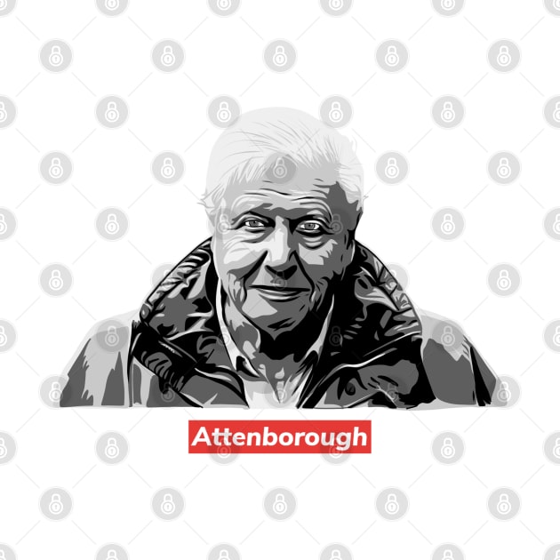 Sir David Attenborough / Supr3me by Therouxgear