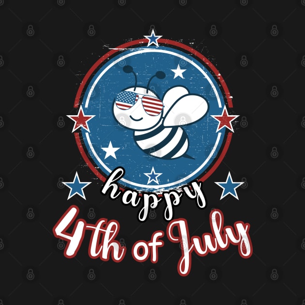 Happy 4Th of July Cute Patriot Bee by Cute Pets Graphically