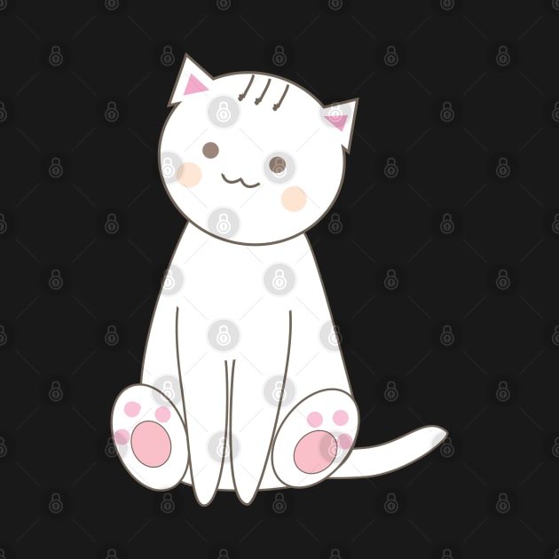 Cute cat smiling doodle by 4wardlabel